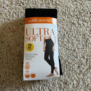 Ultra soft fleece lined footless tights